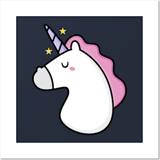 Cute Kawaii Unicorn Posters and Art